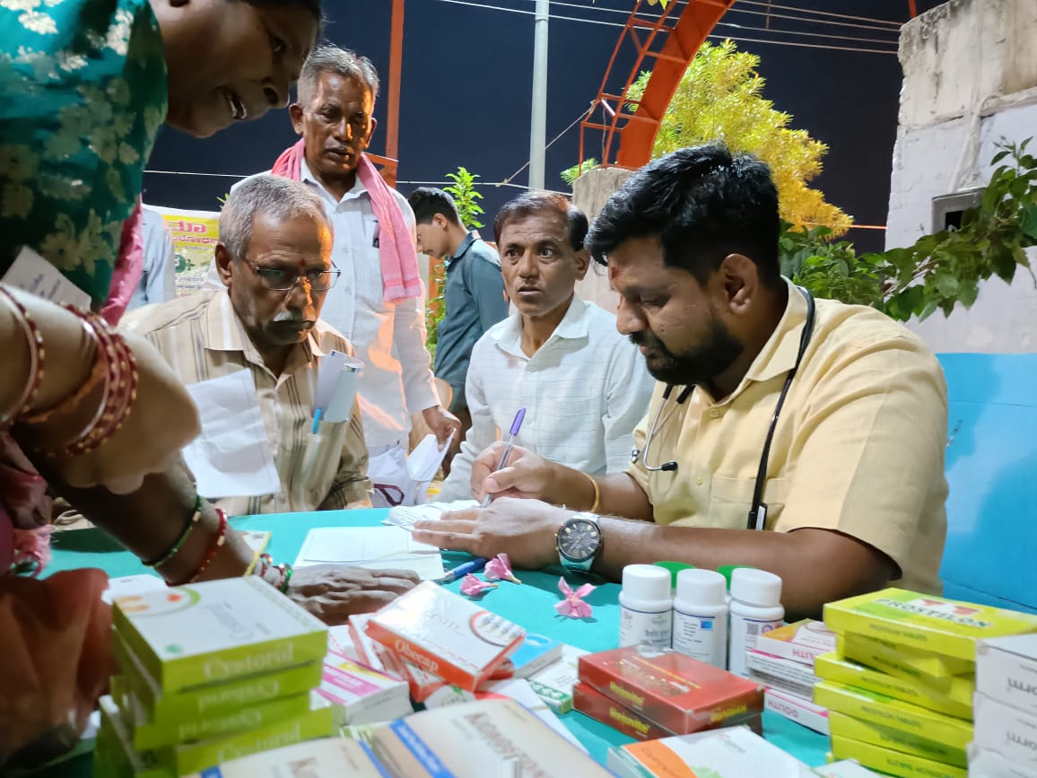 Dr. Santhosh with patient 3